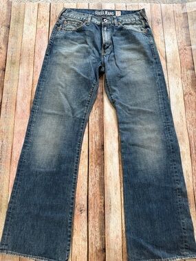 Guess Men’s Blue bootcut Straight Jeans size 31